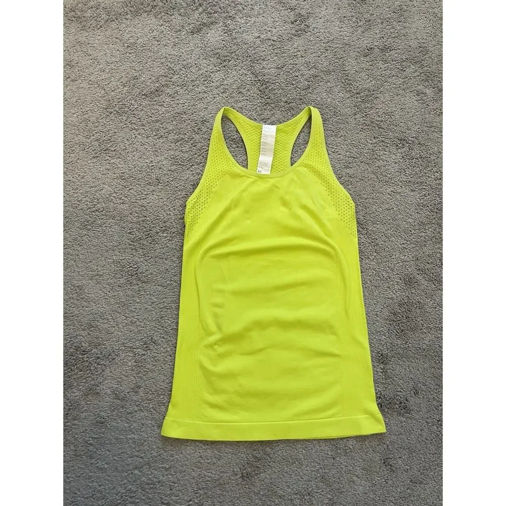 Fabletics Delta Seamless Tank Top III In Citron Neon Yellow Green Size XS - Picture 12 of 12